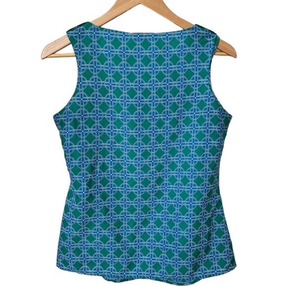 Banana Republic Factory Petites Sleeveless Printed Blouse Top. Petite Small. - Picture 2 of 7